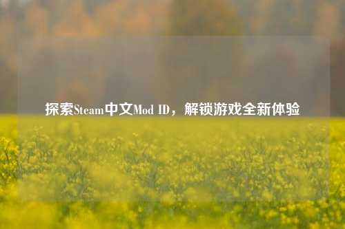 探索Steam中文Mod ID，解锁游戏全新体验