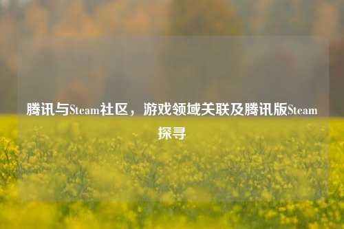 腾讯与Steam社区，游戏领域关联及腾讯版Steam探寻