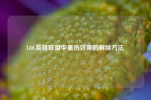 LOL英雄联盟中重伤效果的解除方法