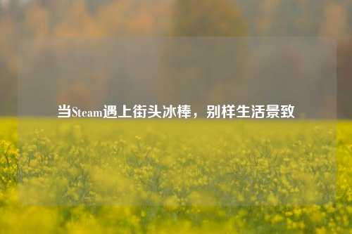 当Steam遇上街头冰棒，别样生活景致